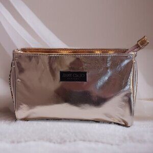 Jimmy Choo Metallic Rose Gold Cosmetic Bag – NWOT, Promotional Pouch